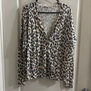 LOFT Animal Print Knit Sweater